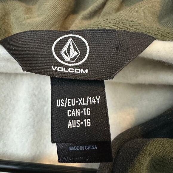 NWT Volcom Deadly Stones Camo Full Zip Hoodie Kids XL - Picture 7 of 8